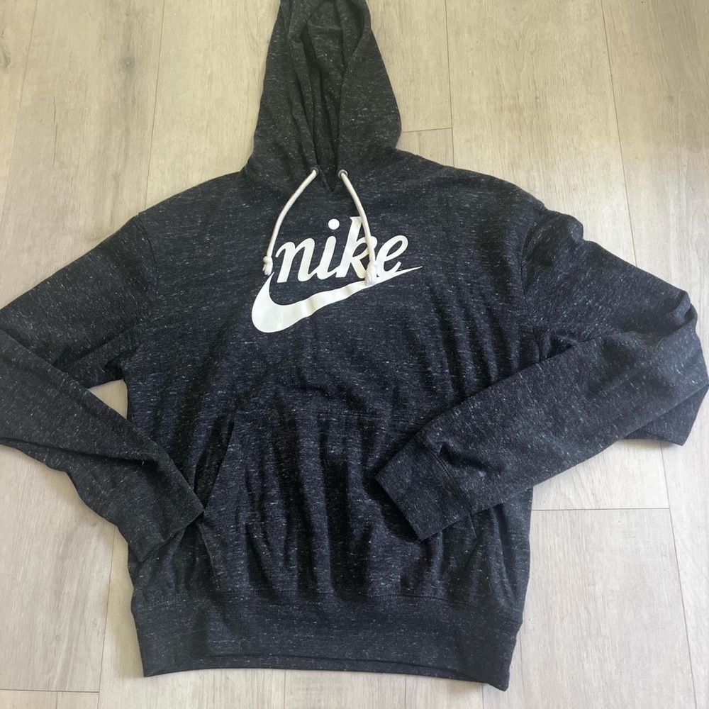 Nike Women's Grey and Black Sweatshirt